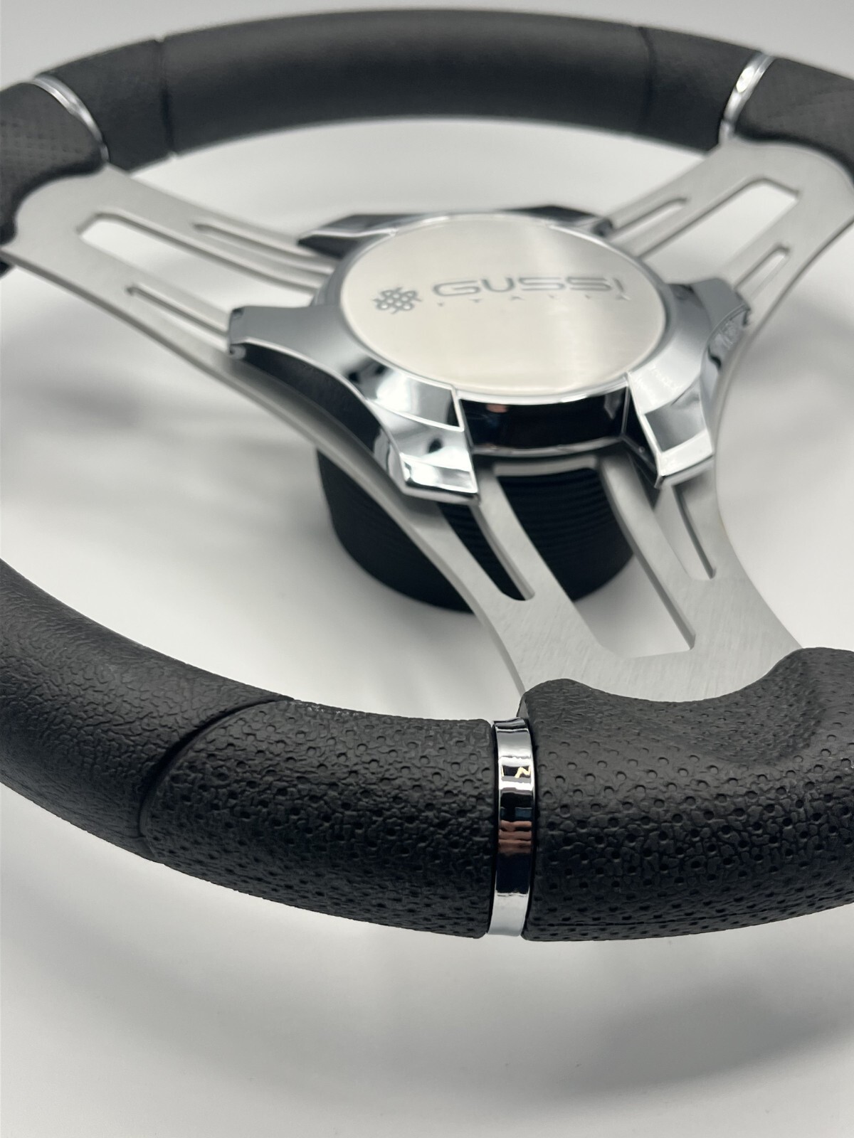 Verona Boat Steering Wheel Gray Brushed Aluminum Spokes KEYED or SPLINED HUB