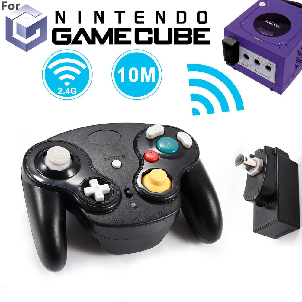 For Gamecube Classic GC NGC,Wireless Game Controller W/ Adapter /Wired Gamepad