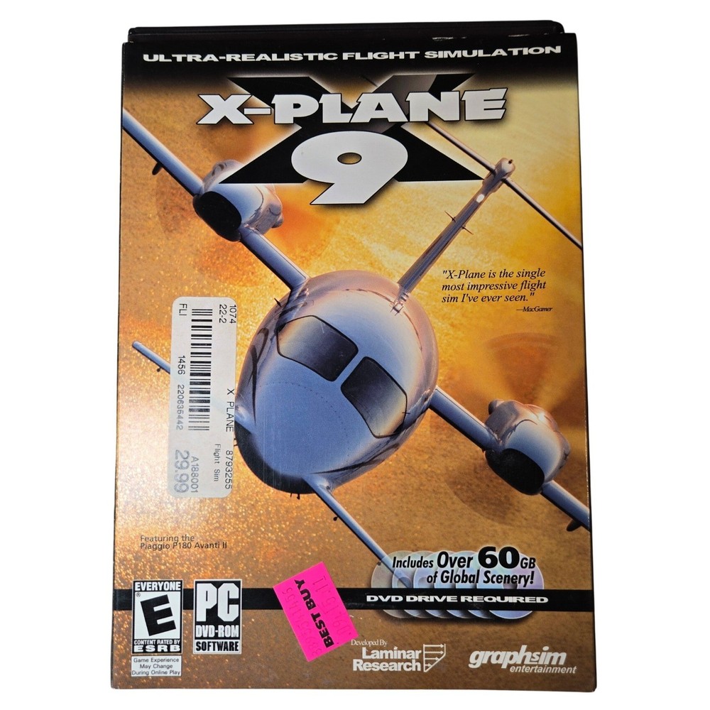X Plane 9 Ultra Realistic Flight Simulation 2009 PC Game Complete with 6 CD's