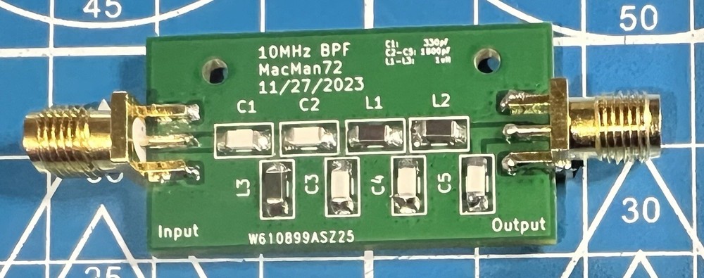 10 MHz Band Pass Filter (USA)