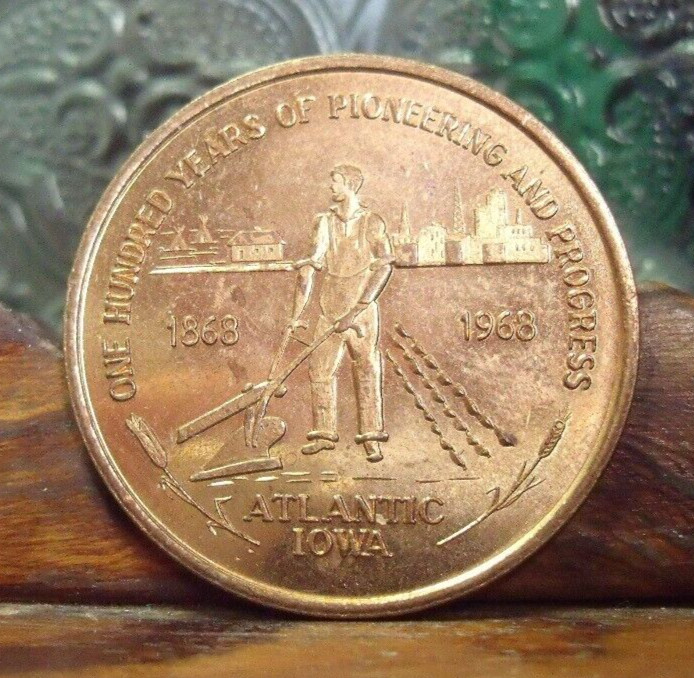 1968 ATLANTIC IOWA GOOD FOR 50 CENT TOKEN