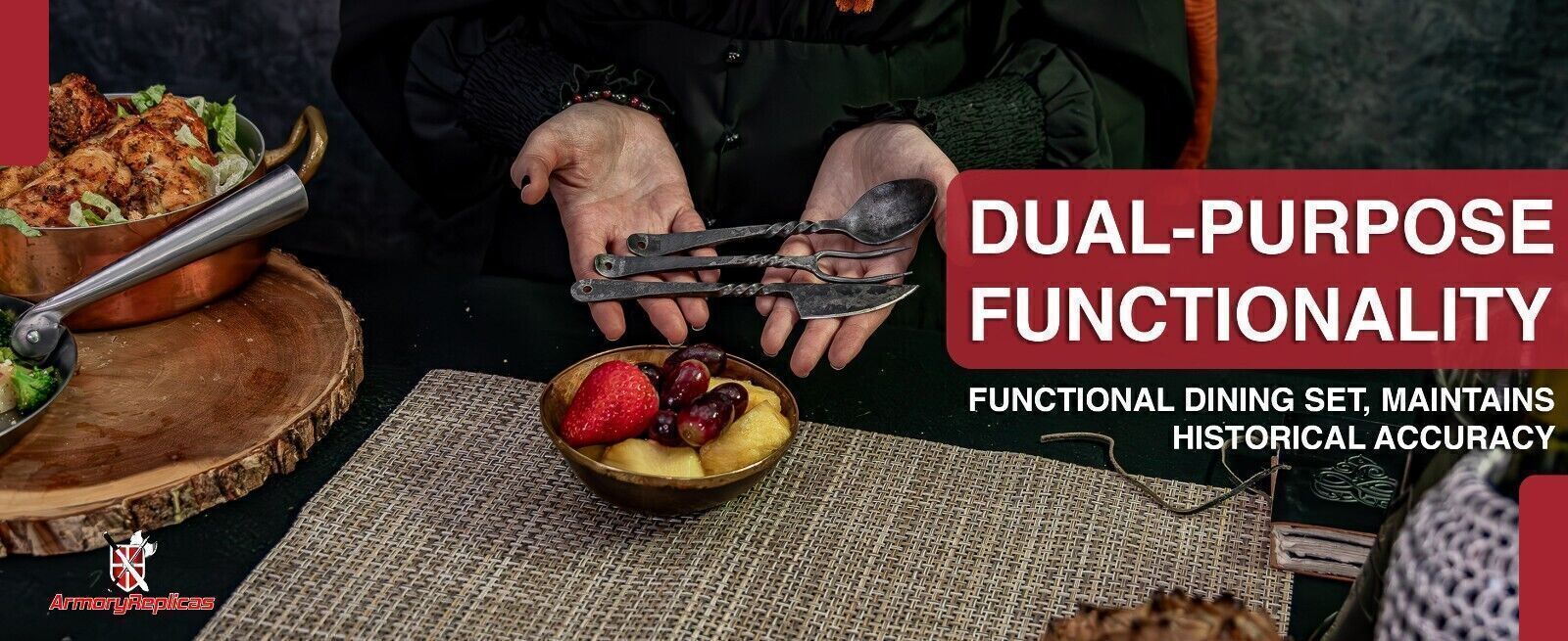 Forged Blacksmith Medieval Dining Hall Eating Kitchen Renaissance Utensils