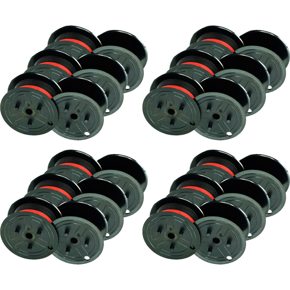 GRC E200-BR Universal Type Ribbons, Black/Red Ribbons