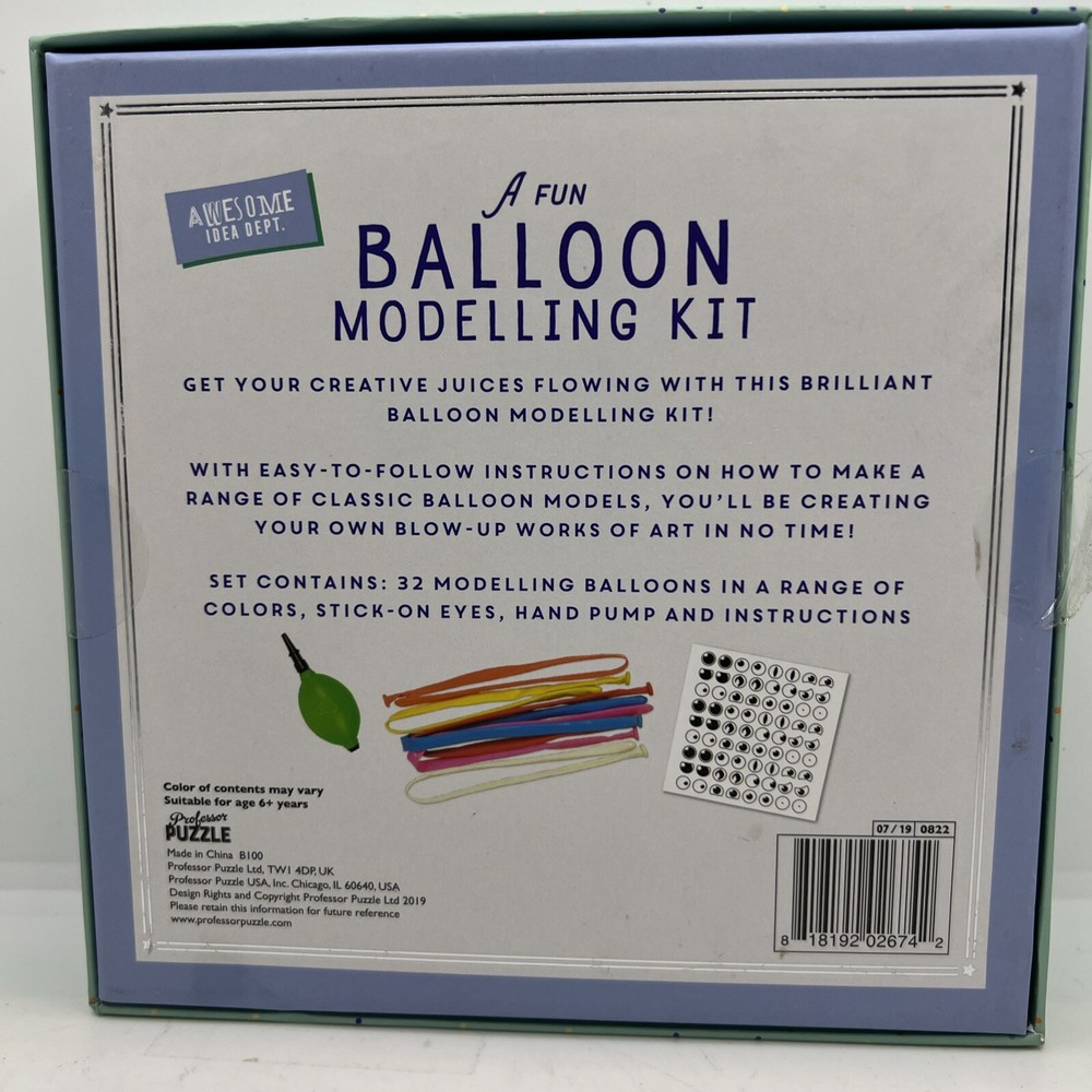 Awesome Idea Balloon Modeling Kit Includes Balloons, Pump, Eyes, Instructions