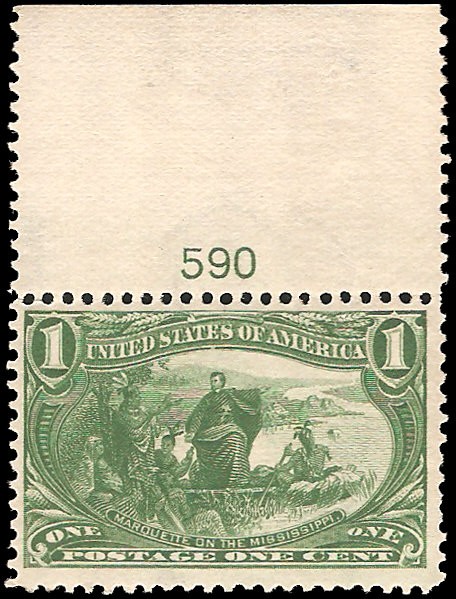 US #285 MNH Plate single