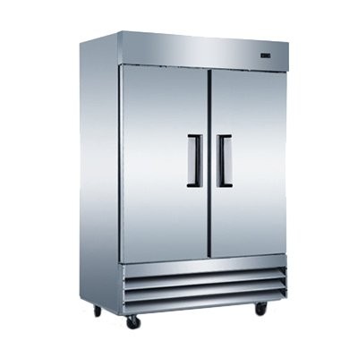 Adcraft USRF-2D 54" 2-Section Reach-In Refrigerator w/ 2 Solid Doors, Bottom ...