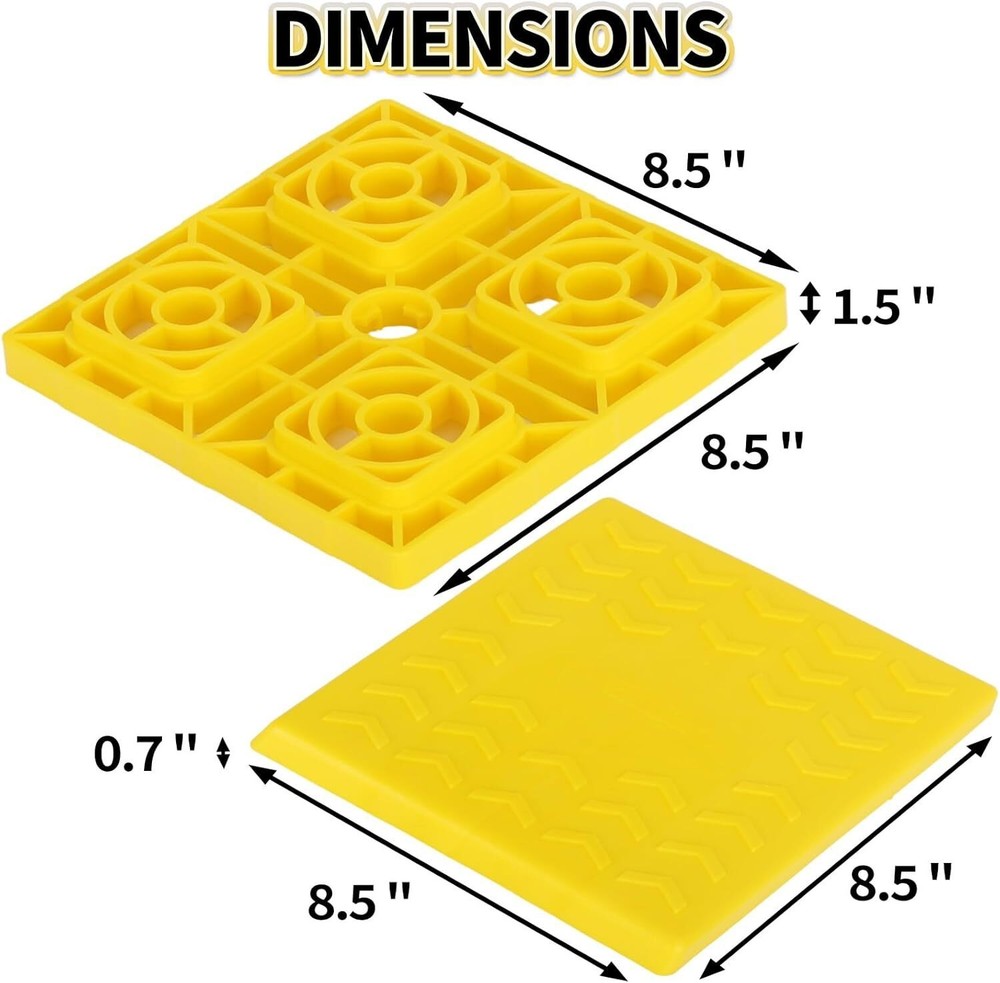 12Pack RV Leveling Blocks Stackable Jack Blocks Interlocking Leveling Pad Travel