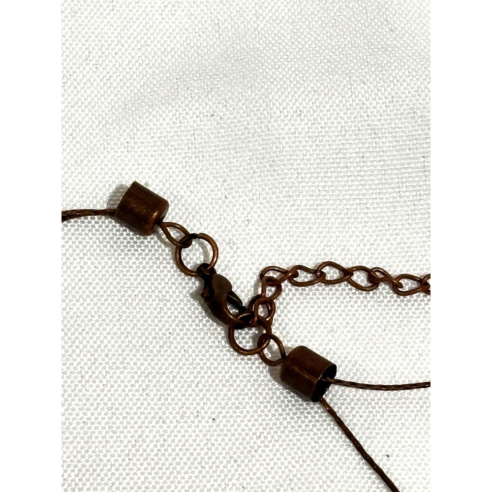 Multilayer Copper Natural Stone Pearl shell Beaded Classy Chain Necklace Boho