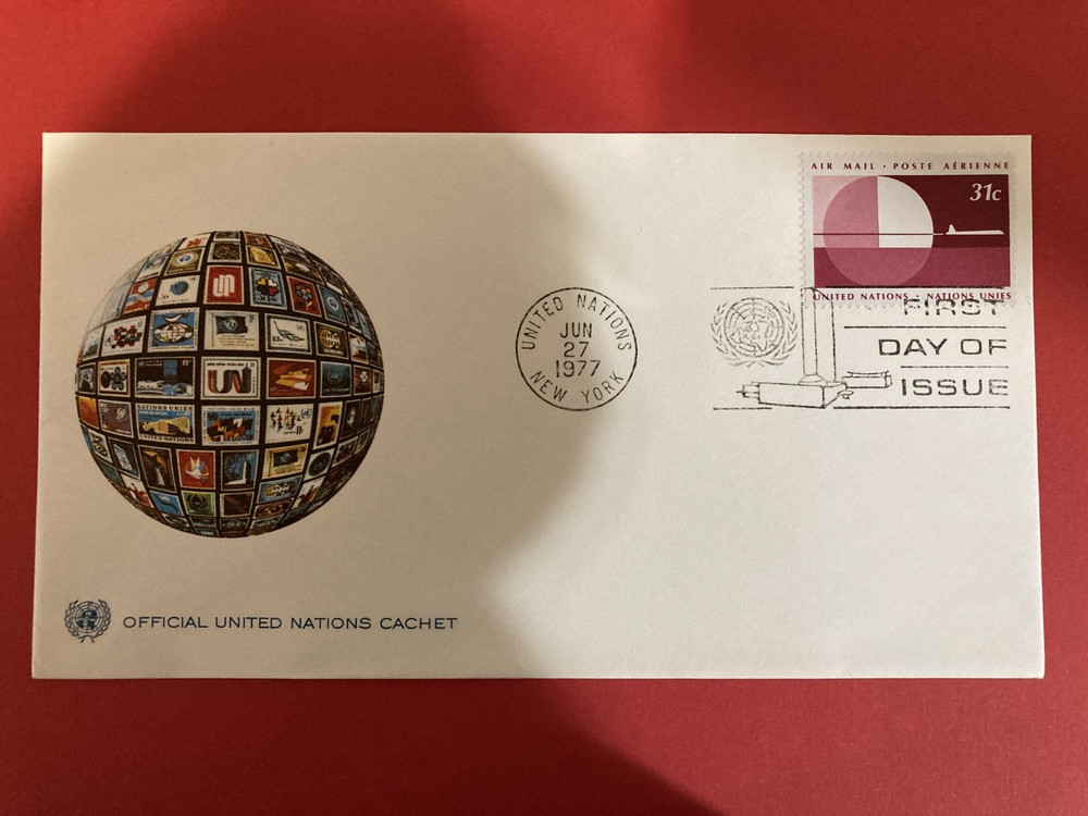 UNITED NATIONS SINGLE FDC’S FROM 1977
