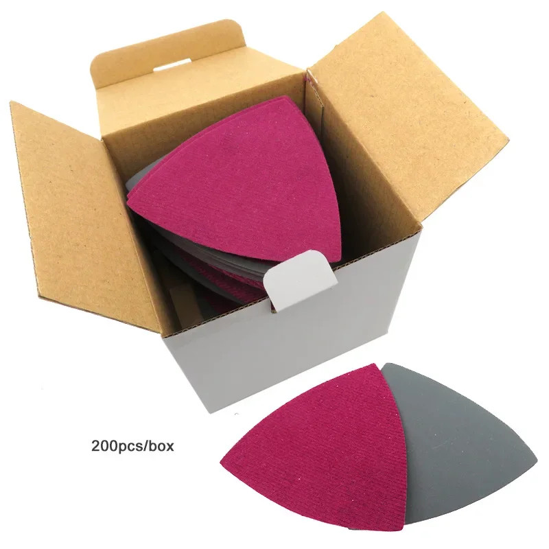 30pcs waterproof Triangle SandPaper - 90mm Hook Loop Sandpaper Disc Delta Sand