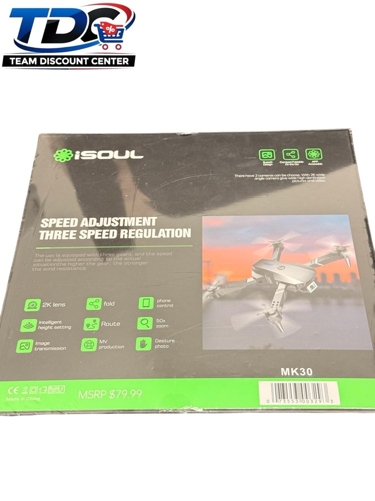 iSoul X78 Drone MK30 Remote Control Compact Foldable 2K Lens