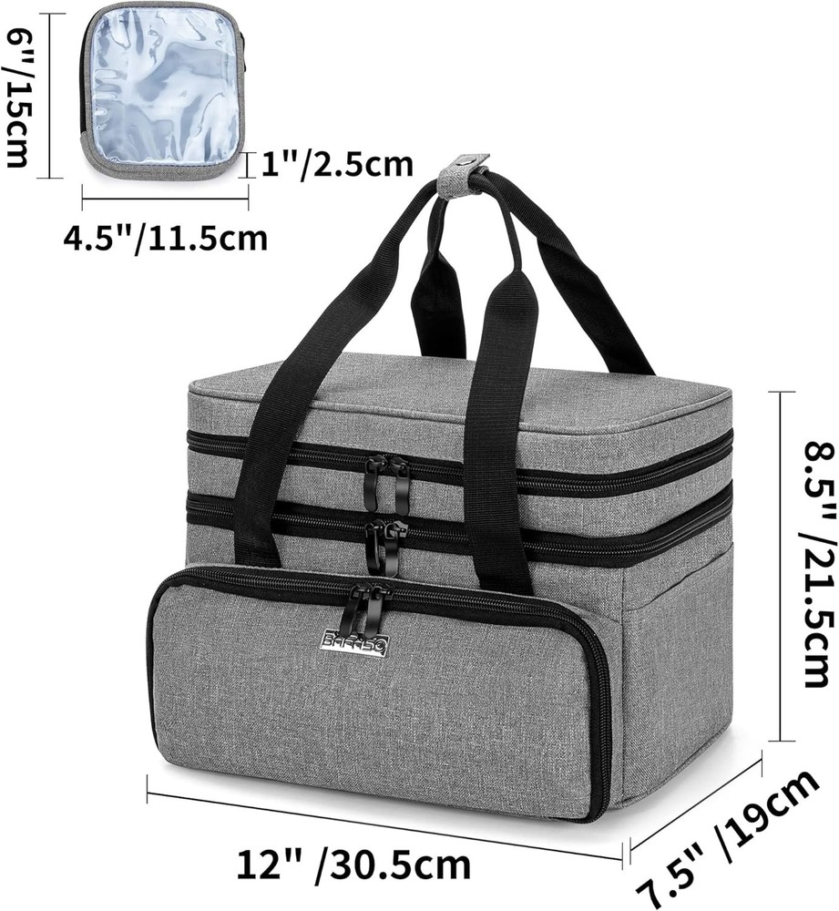 Practical Large Sewing Storage Bag with Detachable Pouches - Nylon Elegance