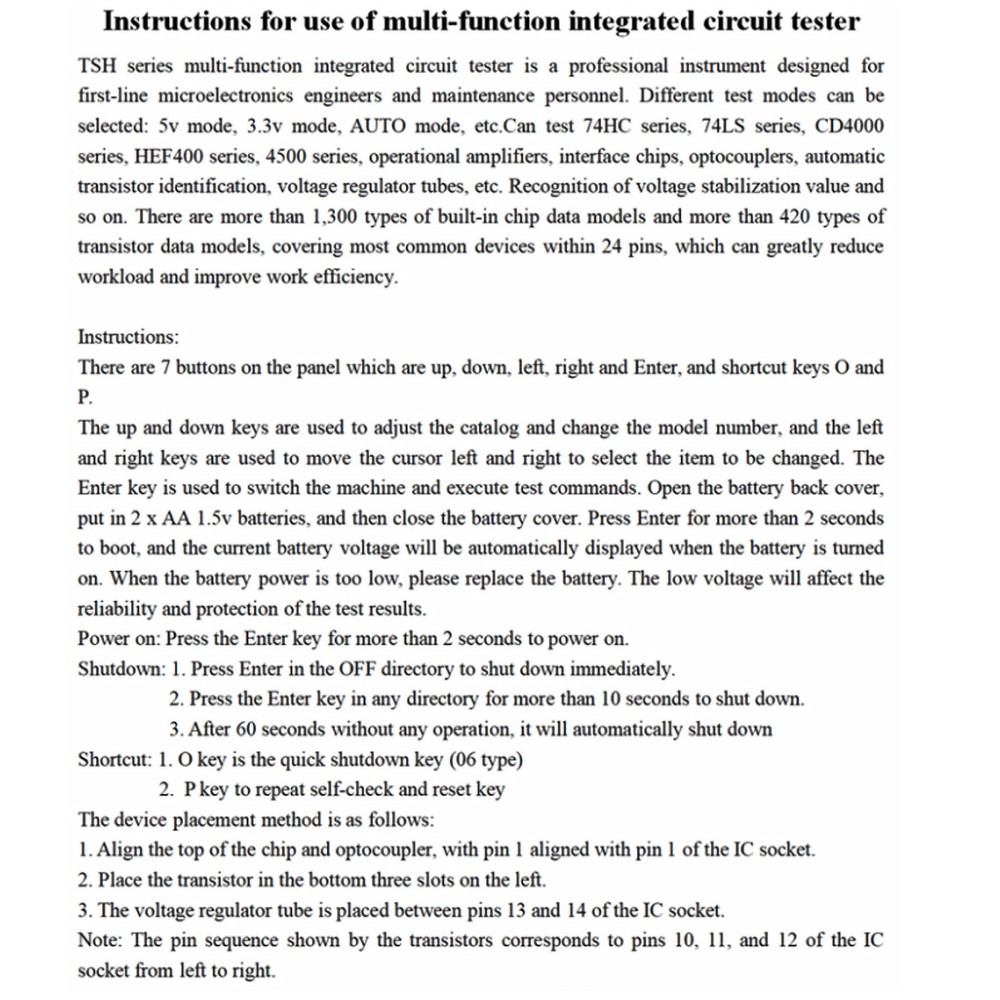 Integrated Circuit Ic Tester Transistor Tester With Lcd Display Screen #8