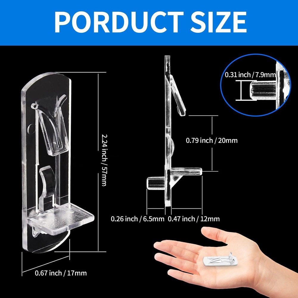 36 Pcs Plastic Locking Shelf Pins Cabinet Shelf Clips Locking Shelf Support P...