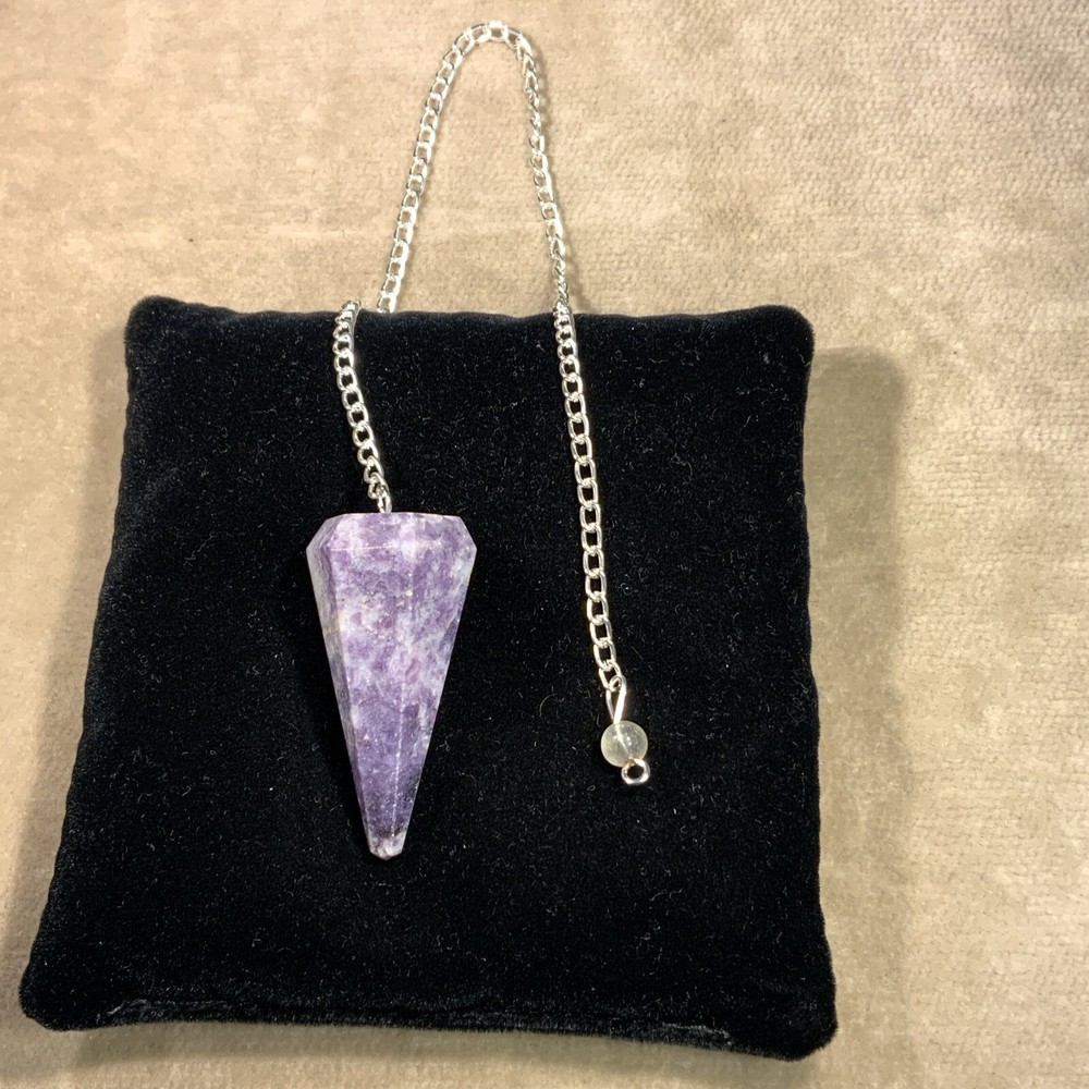 Lepidolite Gemstone Pendulum / Pendant #3