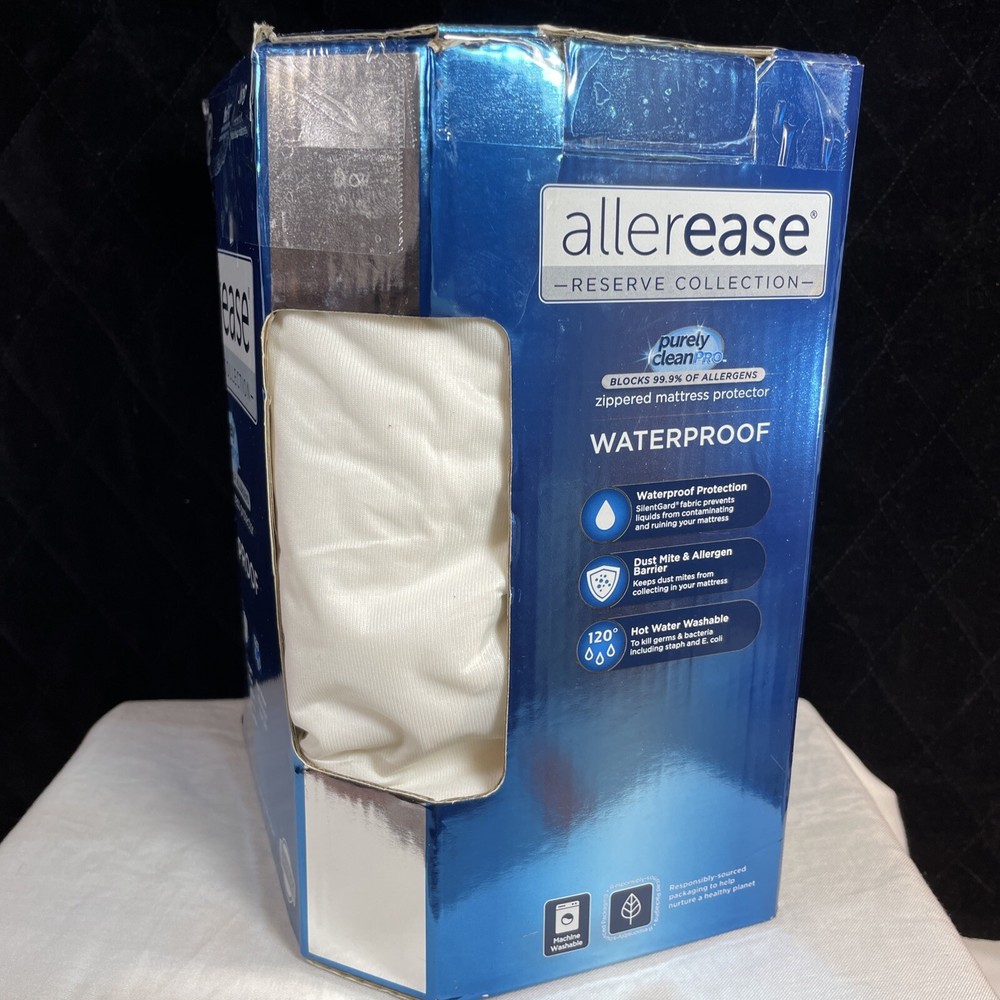ALLEREASE ZIPPERED MATTRESS PROTECTOR, KING SIZE, NEW, flexFIT,