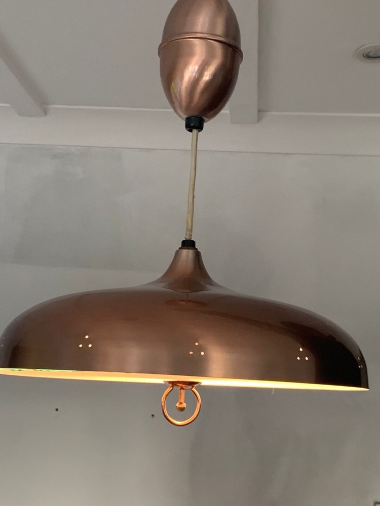 1960s Rise And Fall Copper Lamp