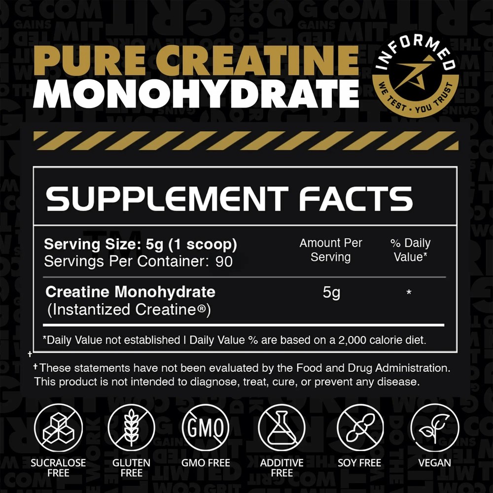 Gains in Bulk Instantized Creatine Monohydrate 90 Servings