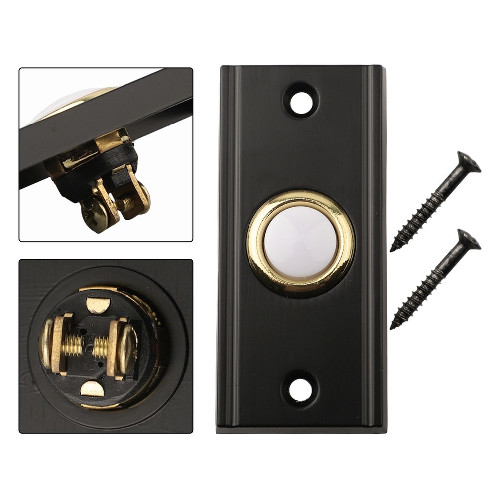 Sturdy Metal LED Doorbell Button Rectangular Shape Energy Efficient Lighting