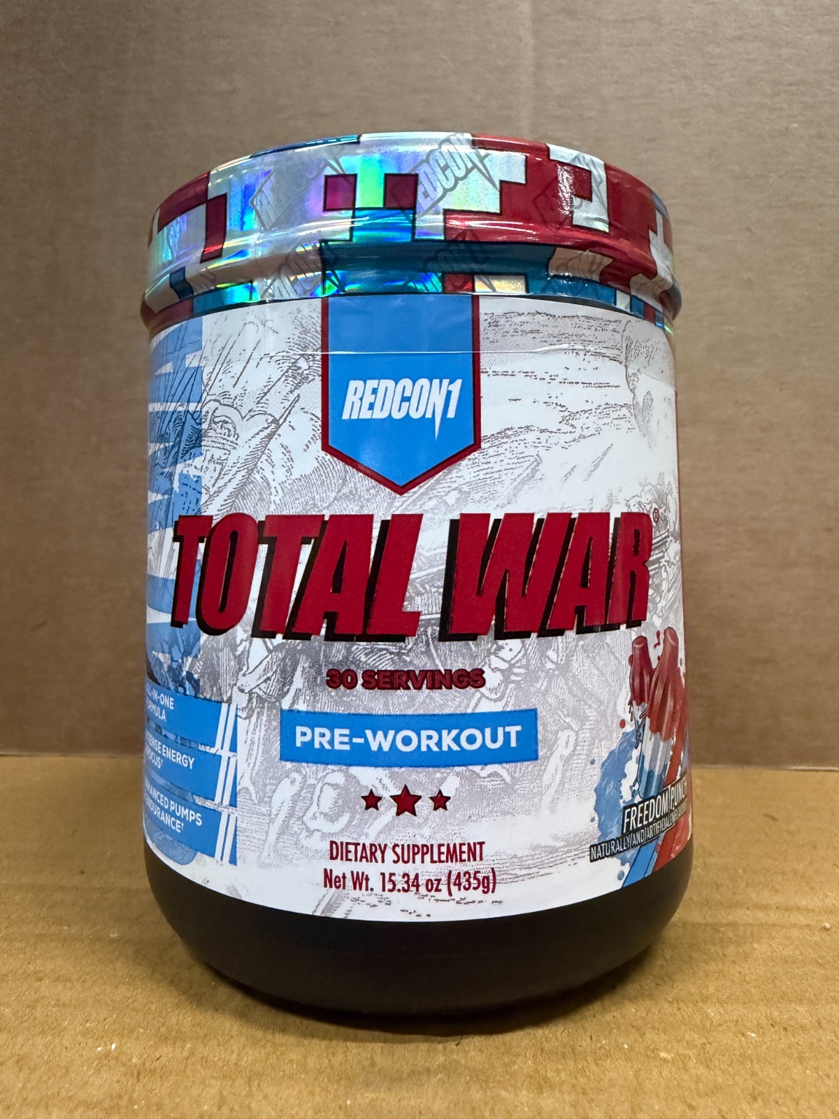 REDCON1 TOTAL WAR FREEDOM PUNCH PRE Workout 30 Serv Free Ship 2027 Expiry