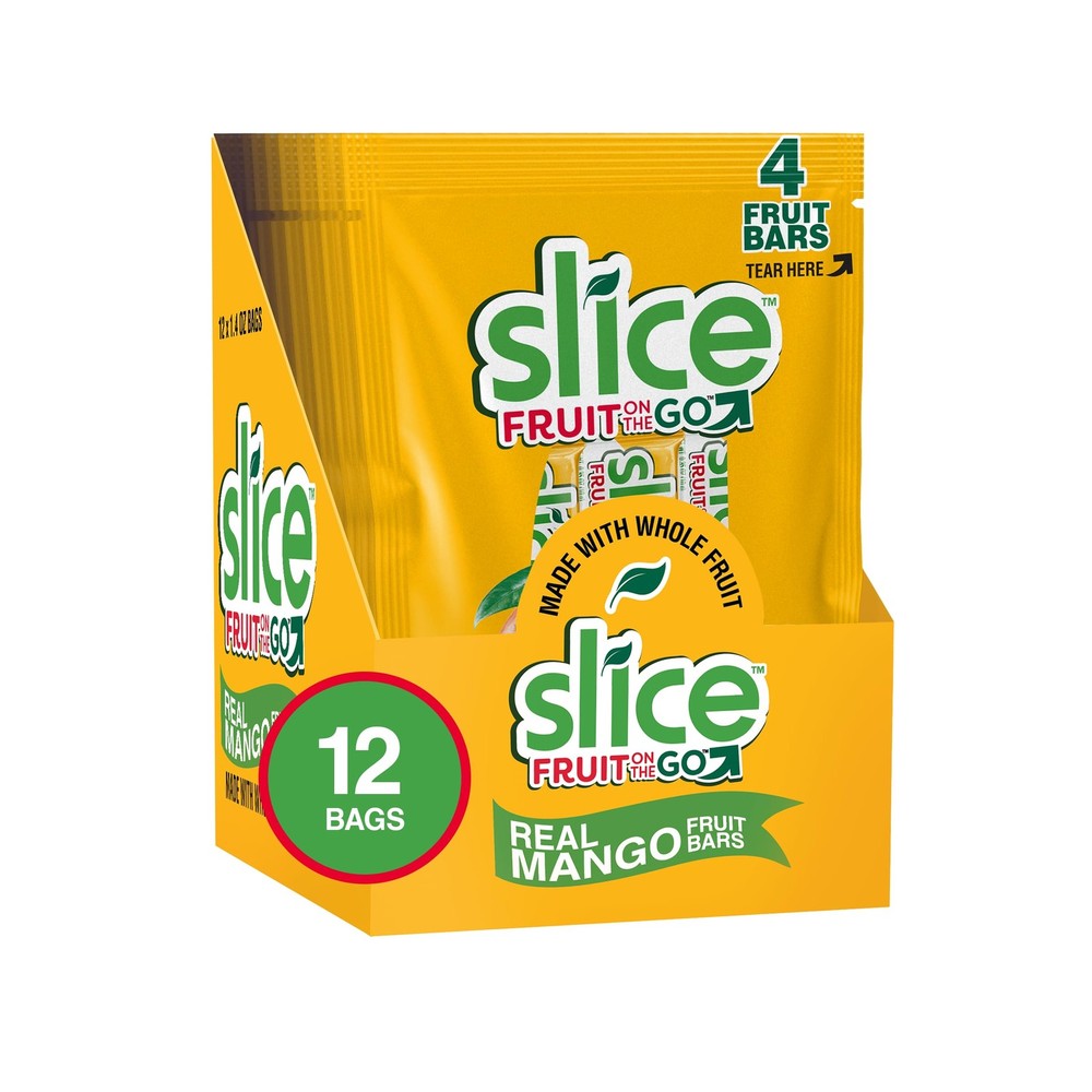 SLICE Fruit Bars, Mango, Vegan, Bulk Pack, Gluten-Free, Fat-Free, Small