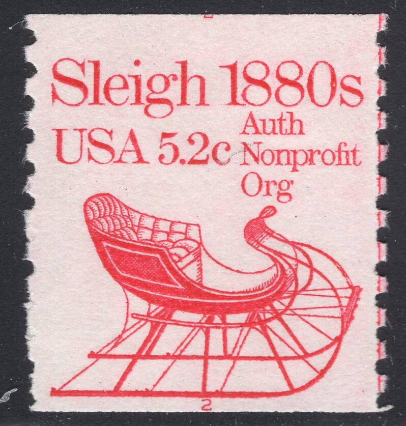 ERROR  1900   5.2c Sleigh - Plate #2 with extra Split  2 on top - MNH