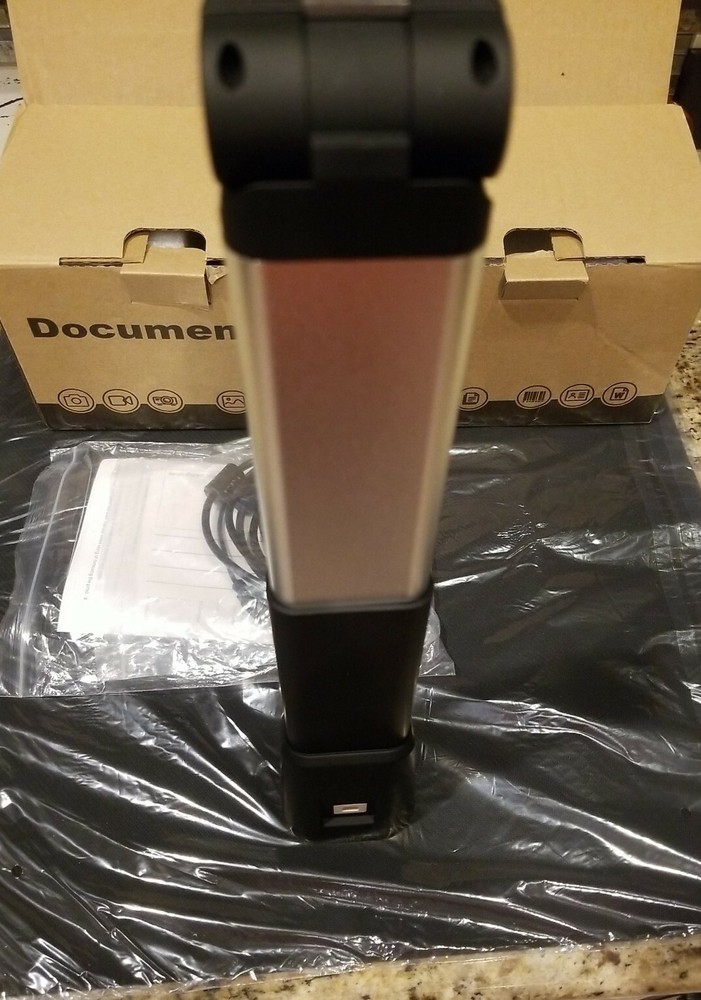 Document Camera Scanner Visual Presenter w/ Mat, LED Light, Microphone Portable