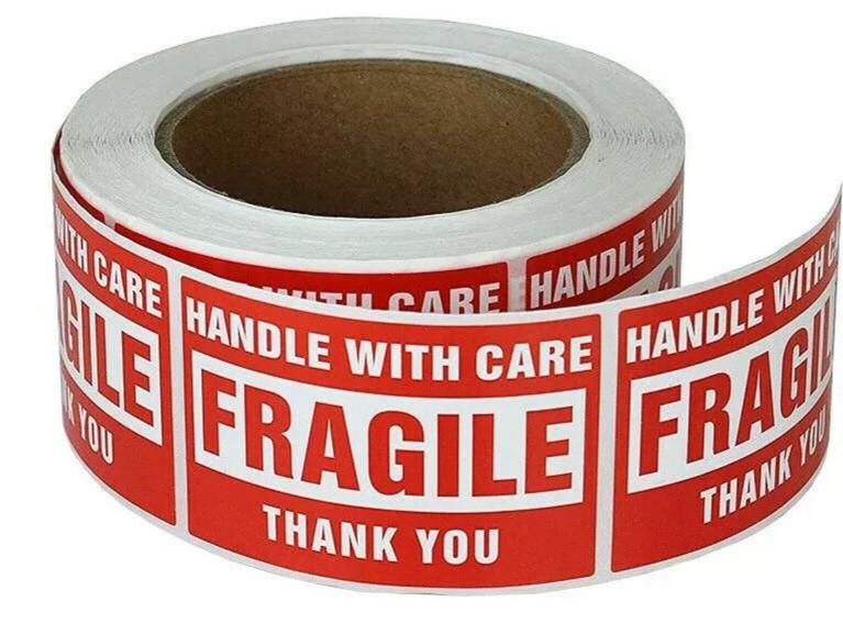 5 FRAGILE Handle with Care DOT 2x3 inch Shipping Label Sticker UPS Fedex USPS