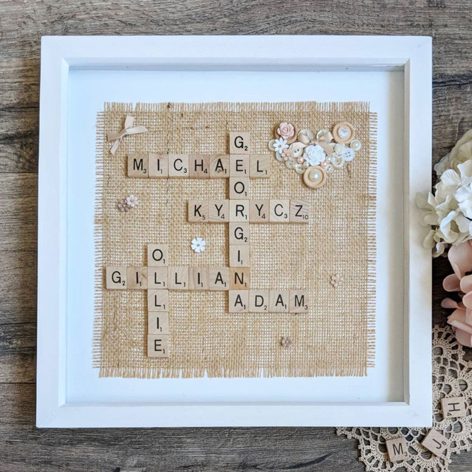 400PCS Scrabble Wood Tiles Pieces Full Sets 100 Letters Wooden Replacement Pick