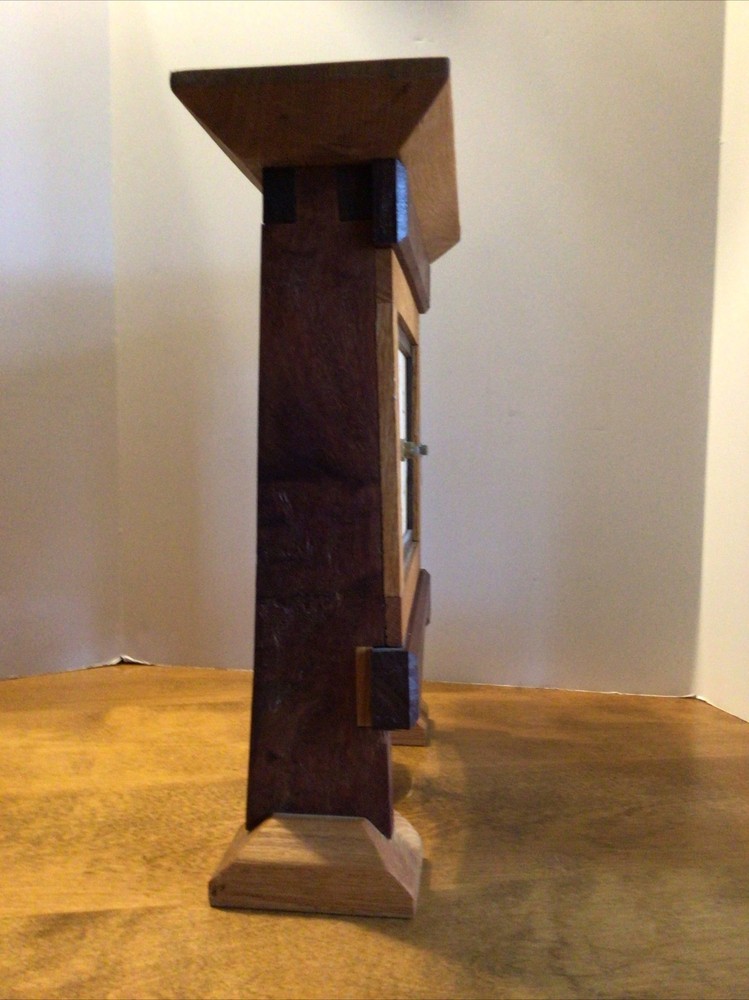 Beautiful Handcrafted Wood Pendulum Shelf Clock Signed