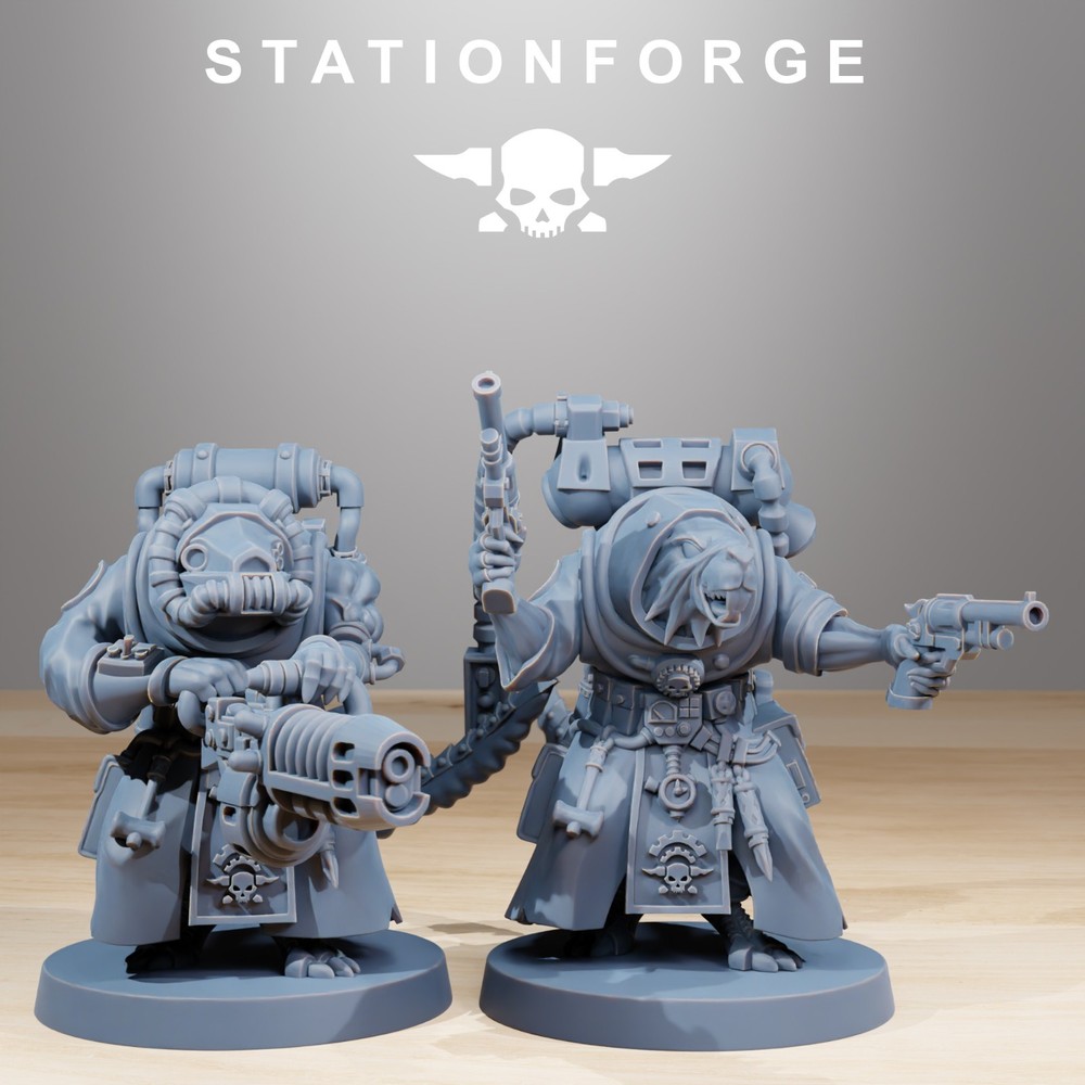 Station Forge Miniatures Raticus Grunts Sci Fi Grim Dark Wargame Proxy Minis