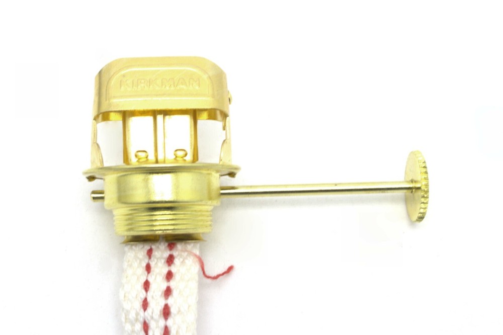 W.T. Kirkman #391 Solid Brass Convex Burner (Long Stem), 7/8" - 24 Thread