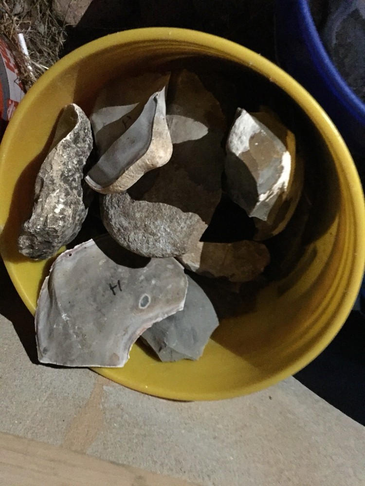 Heat treated Texas Chert Spalled medium flat 15+ Lbs $120
