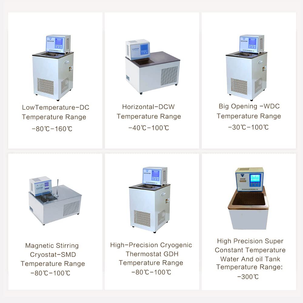 6L -20℃ ~100℃ Cooling Chiller Circulator Chiller Lab Recirculating Heating Bath