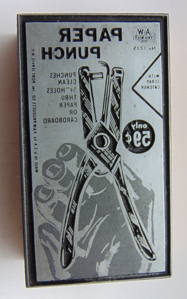 Printing Letterpress Printers Block Paper Hole Punch