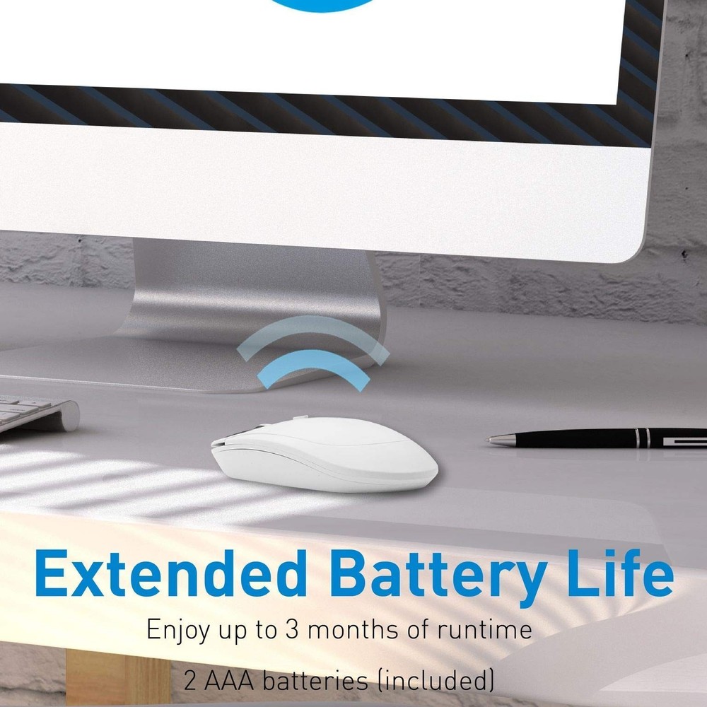 Macally Wireless Number Pad for Mac & PC and a Wireless Bluetooth Mouse, Work...