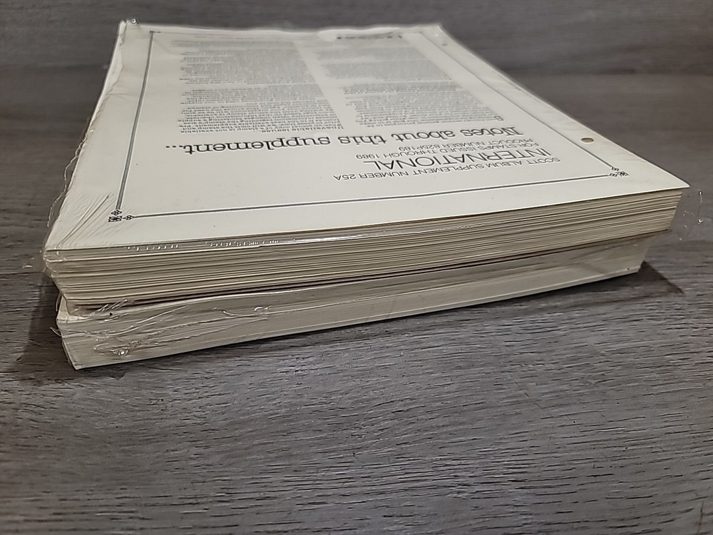 Scott International Supplement Notes #24A & 24B XXIV for Stamps Issued in 1988