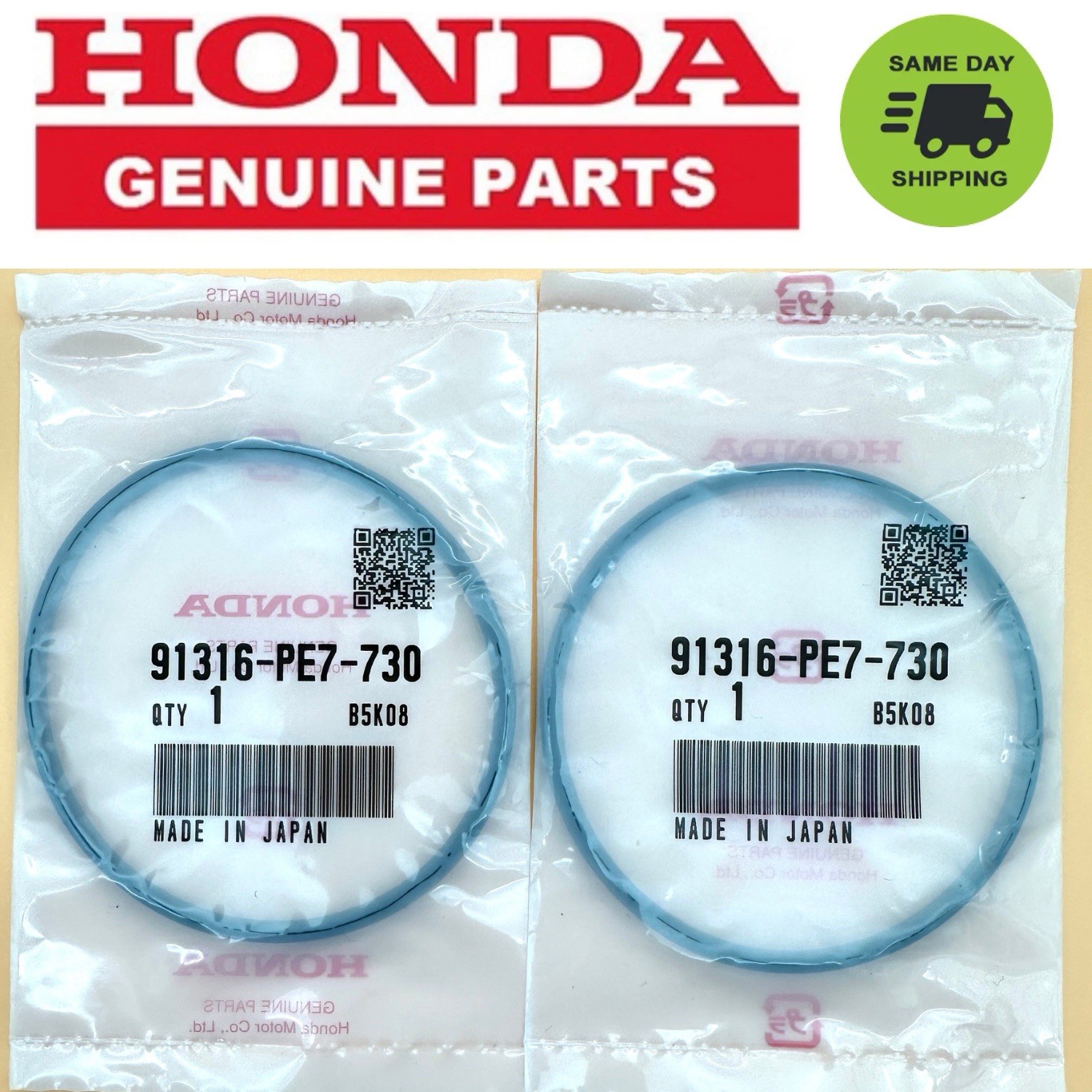 2x Genuine Honda Acura 91316-PE7-730 OEM Brand New Oil Cooler O-Ring 62.4 x 3.1