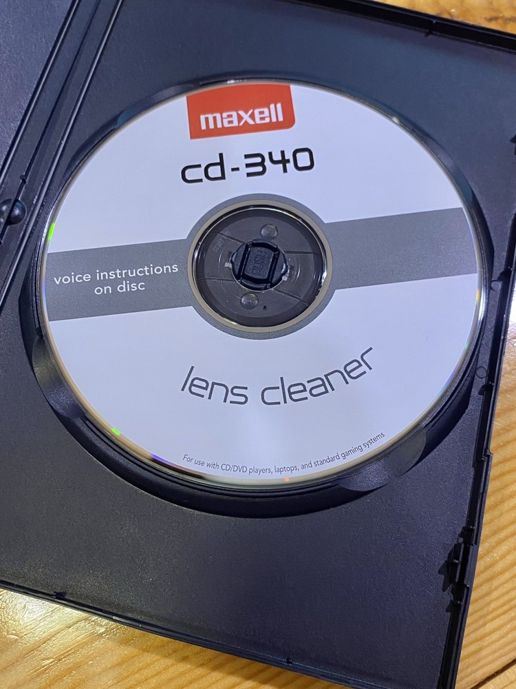 Maxell CD Lens Cleaner CD-340 CD Player Laptops CD Game Systems