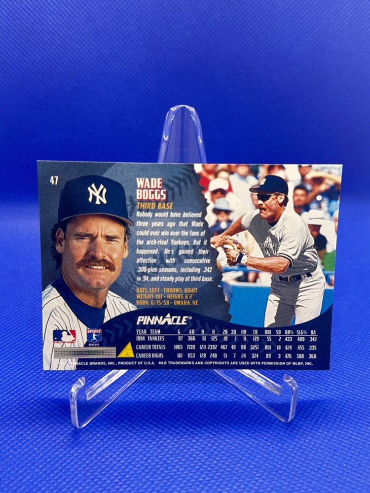 1995 Pinnacle Wade Boggs Yankees