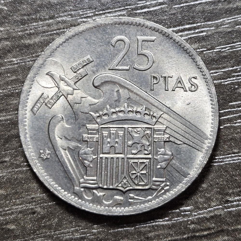 1968  Spain 25 Pesetas