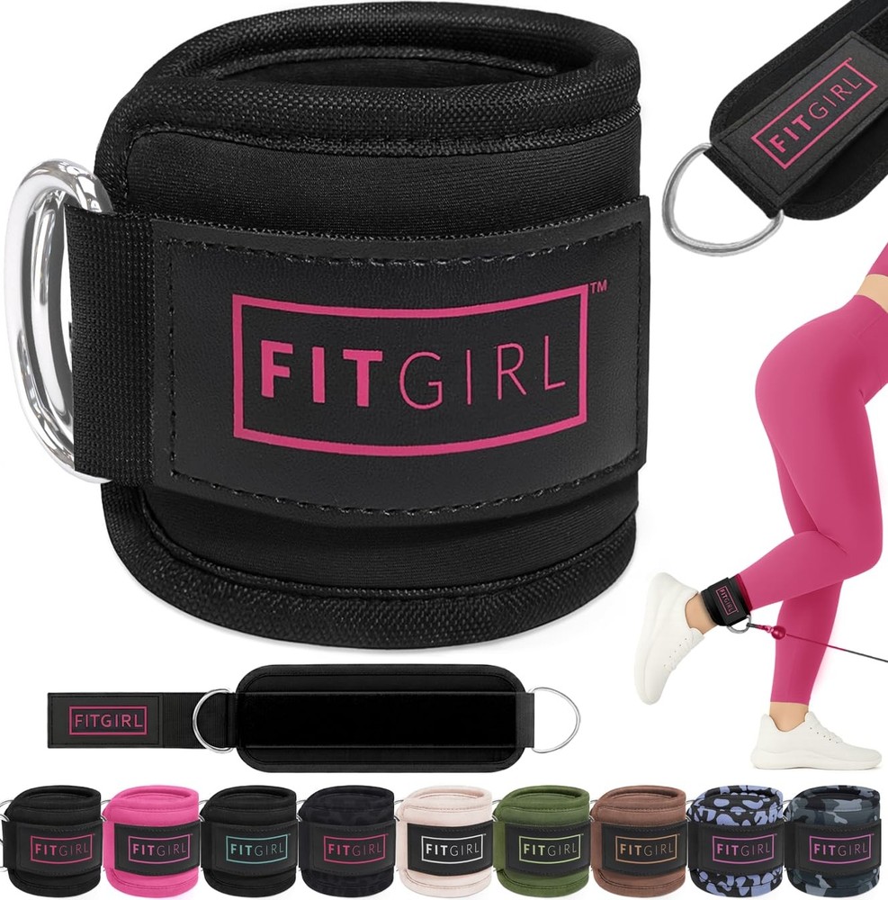 FITGIRL - Ankle Strap (Single) for Cable Single (1-Pack), Black -