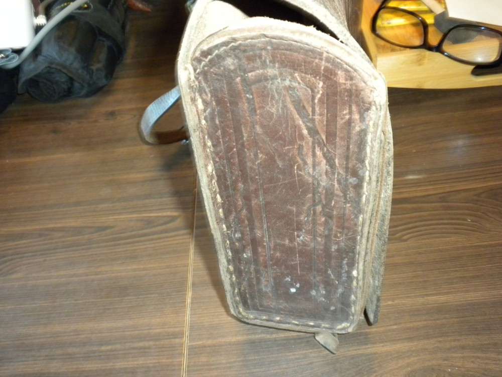 Vintage WWII leather document/map bag