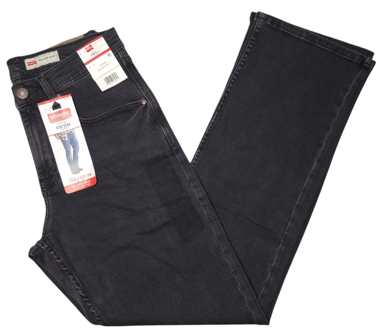 Wrangler #11655 NEW Men's Relaxed Boot Stretch Jeans