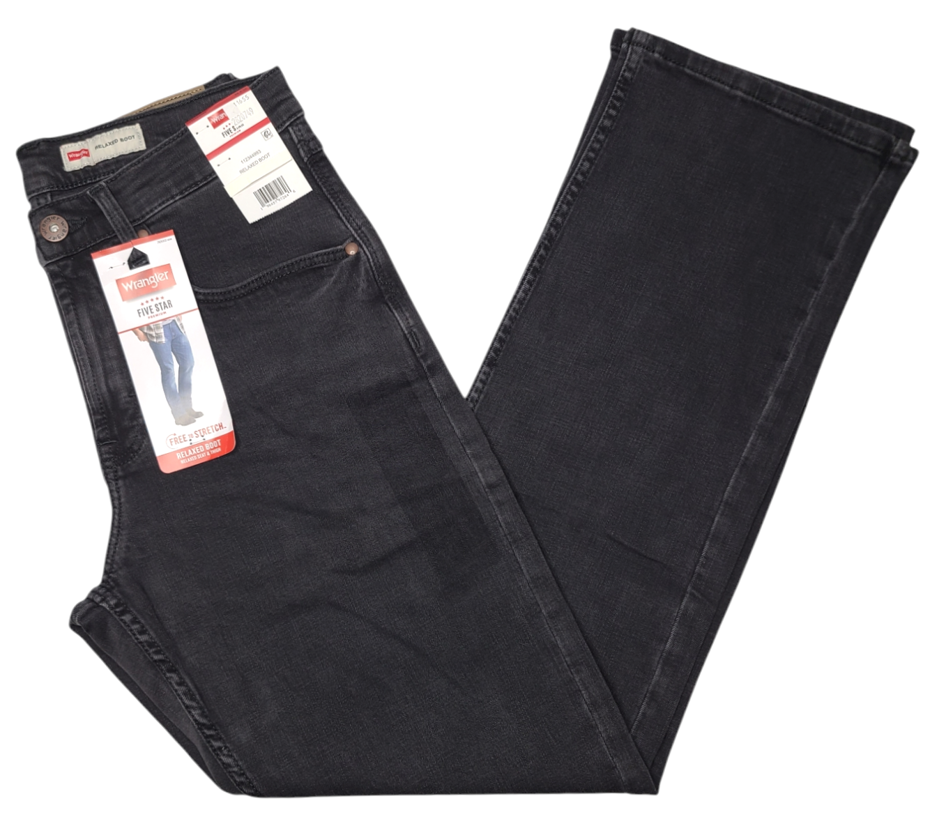 Wrangler #11655 NEW Men's Relaxed Boot Stretch Jeans