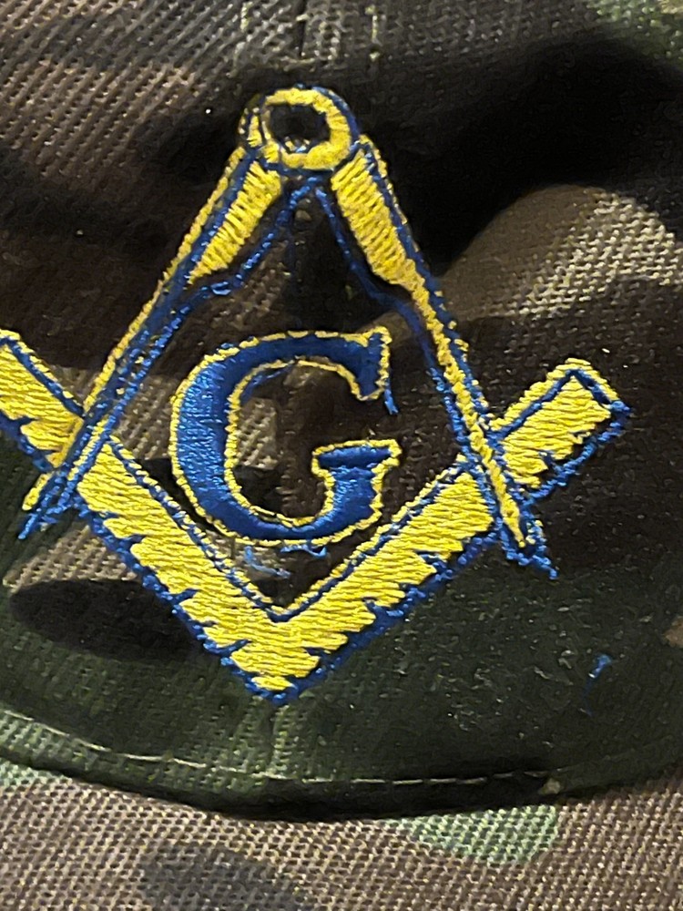 Masonic Camouflage Square Compass Baseball Hat Adjustable Cap Fraternity NEW!