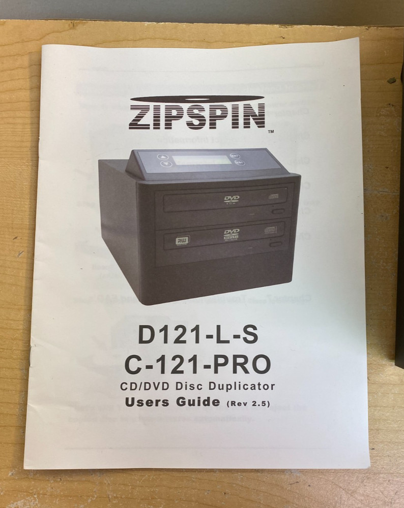 ZIPSPIN CD/DVD 121-PRO Duplicator Burner