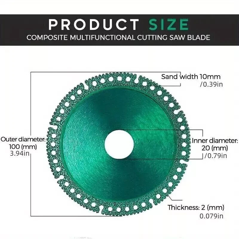 Indestructible 100mm Cutting Discs (6-Pack) – Universal for Angle Grinder Use