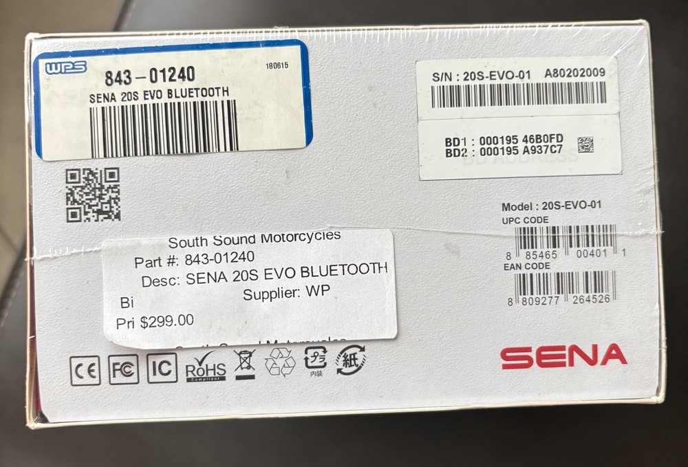 Sena 20S EVO Motorcycle Bluetooth Communication System – Brand New Genuine