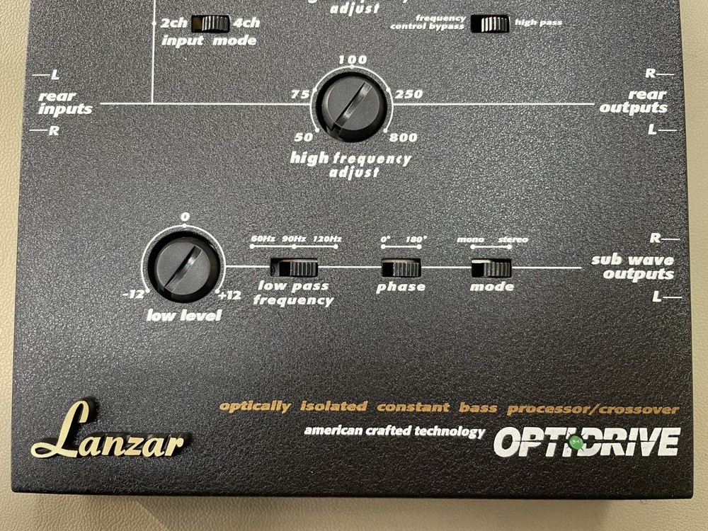 Old School Lanzar X4b — Optically Isolated Constant Bass Processor/Crossover,NOS